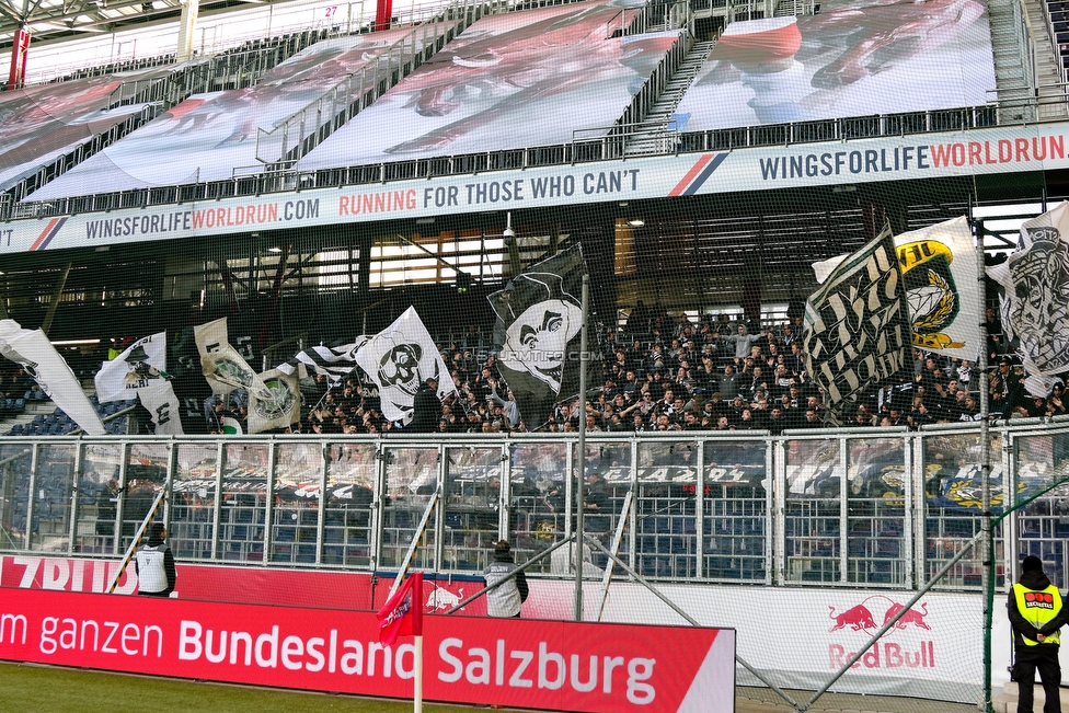 RB Salzburg - Sturm Graz
Oesterreichische Fussball Bundesliga, 21. Runde, FC RB Salzburg - SK Sturm Graz, Stadion Wals-Siezenheim, 10.03.2019. 

Foto zeigt Fans von Sturm
