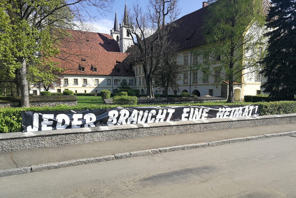 110 Jahre Sturm
110 Jahre SK Sturm Graz, Leoben, 01.05.2019.

Foto zeigt ein Spruchband
