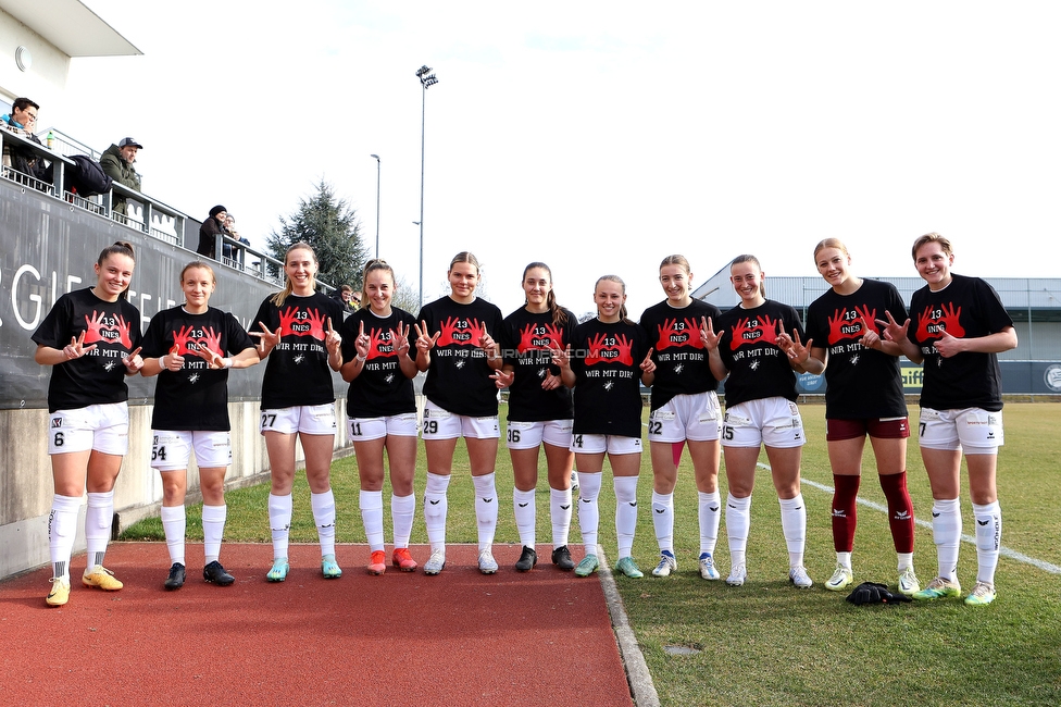 Sturm Graz - Neulengbach
OEFB Frauen Cup, SK Sturm Graz - USV Neulengbach, Trainingszentrum Messendorf Graz, 12.03.2023. 

Foto zeigt das Team von Neulengbach

