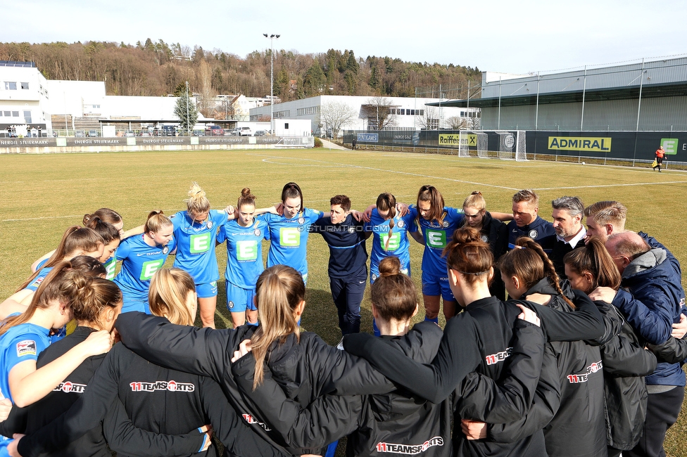 Sturm Graz - Neulengbach
OEFB Frauen Cup, SK Sturm Graz - USV Neulengbach, Trainingszentrum Messendorf Graz, 12.03.2023. 

Foto zeigt die Mannschaft der Sturm Damen
