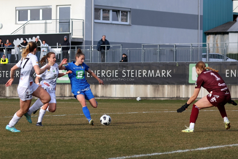 Sturm Graz - Neulengbach
OEFB Frauen Cup, SK Sturm Graz - USV Neulengbach, Trainingszentrum Messendorf Graz, 12.03.2023. 

Foto zeigt Michela Croatto (Sturm Damen)
