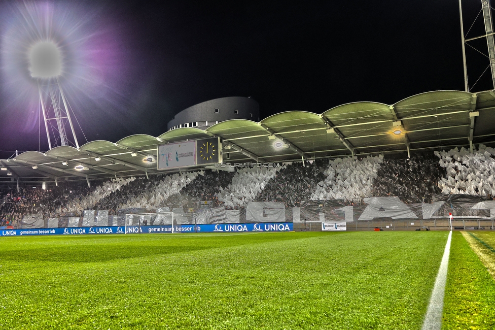 GAK - Sturm Graz
OEFB Cup, 3. Runde, Grazer AK - SK Sturm Graz, Stadion Liebenau Graz, 02.11.2023. 

Foto zeigt Fans von Sturm mit einer Choreografie
