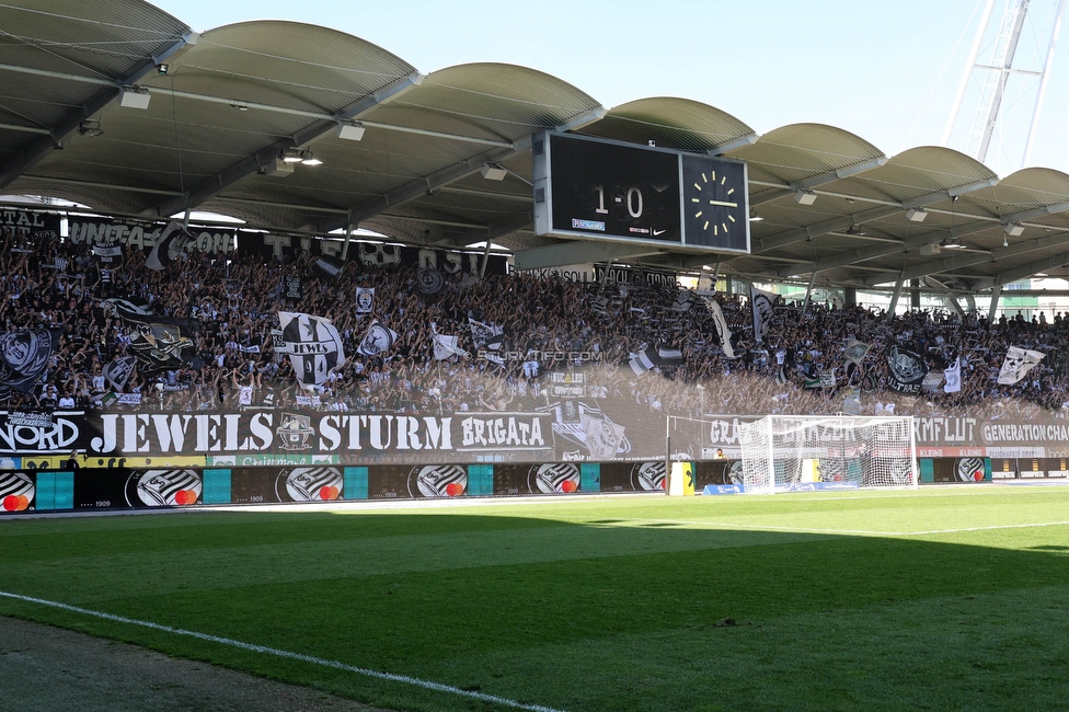 Sturm Graz - LASK
Oesterreichische Fussball Bundesliga, 25. Runde, SK Sturm Graz - LASK, Stadion Liebenau Graz, 07.04.2024. 

Foto zeigt Fans von Sturm
