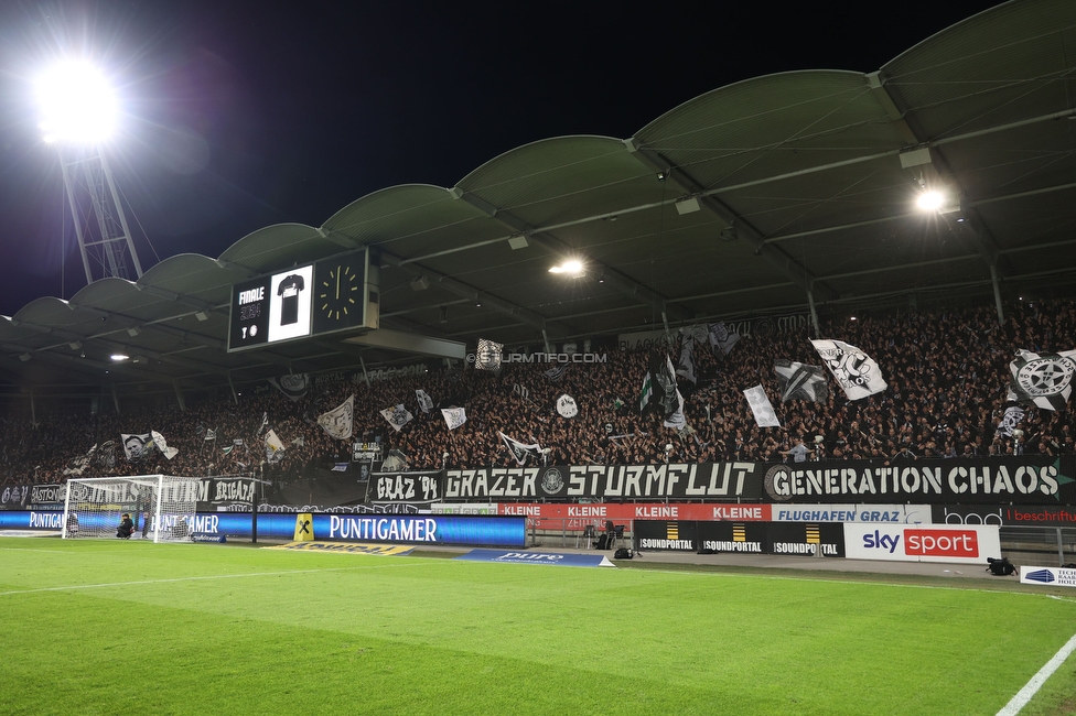 Sturm Graz - Rapid Wien
Oesterreichische Fussball Bundesliga, 27. Runde, SK Sturm Graz - SK Rapid Wien, Stadion Liebenau Graz, 19.04.2024. 

Foto zeigt Fans von Sturm
