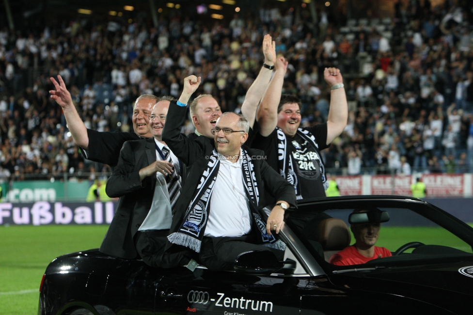 Sturm Graz - Innsbruck
Oesterreichische Fussball Bundesliga, 36. Runde, SK Sturm Graz - FC Wacker Innsbruck, Stadion Liebenau, 25.5.2011. 

Foto zeigt den Vorstand von Sturm
