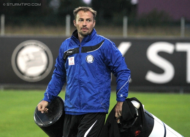 Vorberichte Sturm-Lok Moskau
UEFA Europa League Gruppenphase 1. Spieltag,  Vorberichte SK Sturm Graz - FC Lokomotiv Moskau, Pressekonferenz und Abschlusstraining, Trainingszentrum Messendorf, 14.9.2011. 

Foto zeigt Roland Goriupp (Tormanntrainer Sturm)
