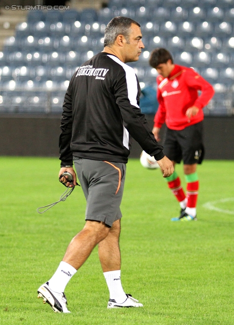 Vorberichte Sturm-Lok Moskau
UEFA Europa League Gruppenphase 1. Spieltag,  Vorberichte SK Sturm Graz - FC Lokomotiv Moskau, Pressekonferenz und Abschlusstraining, Stadion Liebenau, 14.9.2011. 

Foto zeigt Jose Couceiro (Cheftrainer Lok Moskau)
