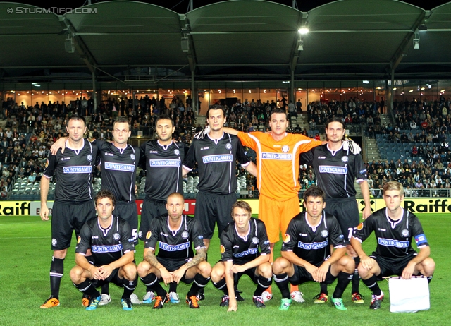 Sturm-Lok Moskau
UEFA Europa League Gruppenphase 1. Spieltag,  SK Sturm Graz - FC Lokomotiv Moskau, Stadion Liebenau, 15.9.2011. 

Foto zeigt die Mannschaft von Sturm
