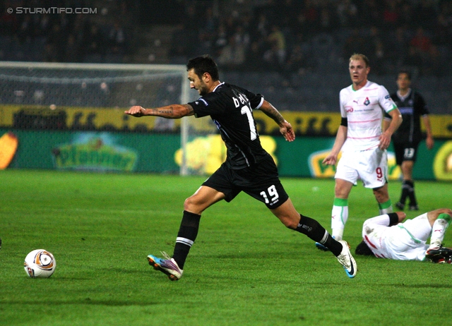 Sturm-Lok Moskau
UEFA Europa League Gruppenphase 1. Spieltag,  SK Sturm Graz - FC Lokomotiv Moskau, Stadion Liebenau, 15.9.2011. 

Foto zeigt Darko Bodul (Sturm)
