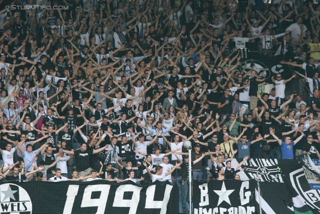 Sturm Graz - Innsbruck
Oesterreichische Fussball Bundesliga, 8. Runde,  SK Sturm Graz - FC Wacker Innsbruck, Stadion Liebenau Graz, 18.9.2011. 

Foto zeigt Fans von Sturm
