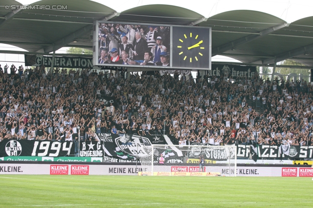 Sturm Graz - Innsbruck
Oesterreichische Fussball Bundesliga, 8. Runde,  SK Sturm Graz - FC Wacker Innsbruck, Stadion Liebenau Graz, 18.9.2011. 

Foto zeigt Fans von Sturm
