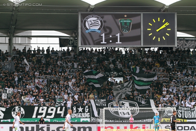 Sturm Graz - Innsbruck
Oesterreichische Fussball Bundesliga, 8. Runde,  SK Sturm Graz - FC Wacker Innsbruck, Stadion Liebenau Graz, 18.9.2011. 

Foto zeigt Fans von Sturm
