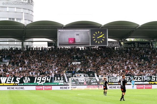 Sturm Graz - Innsbruck
Oesterreichische Fussball Bundesliga, 8. Runde,  SK Sturm Graz - FC Wacker Innsbruck, Stadion Liebenau Graz, 18.9.2011. 

Foto zeigt Fans von Sturm
