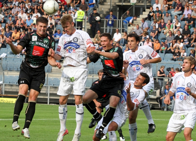 Sturm Graz - Innsbruck
Oesterreichische Fussball Bundesliga, 8. Runde,  SK Sturm Graz - FC Wacker Innsbruck, Stadion Liebenau Graz, 18.9.2011. 

Foto zeigt Dominic Puercher (Sturm), Thomas Burgstaller (Sturm), Haris Bukva (Sturm) und Manuel Weber (Sturm)
