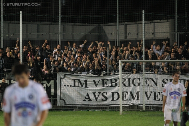 Weiz - Sturm Graz
OEFB Cup, 2. Runde,  SC Weiz - SK Sturm Graz, Stadion Weiz, 21.9.2011. 

Foto zeigt Fans von Sturm
