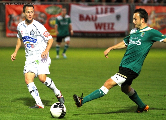 Weiz - Sturm Graz
OEFB Cup, 2. Runde,  SC Weiz - SK Sturm Graz, Stadion Weiz, 21.9.2011. 

Foto zeigt Christian Klem (Sturm) und Markus Ostermann (Weiz)
