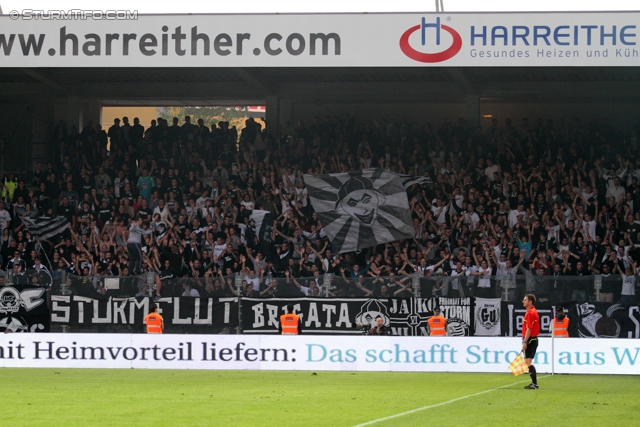 Austria Wien - Sturm Graz
Oesterreichische Fussball Bundesliga, 9. Runde,  FK Austria Wien - SK Sturm Graz, Franz-Horr-Stadion, 24.9.2011. 

Foto zeigt Fans von Sturm
