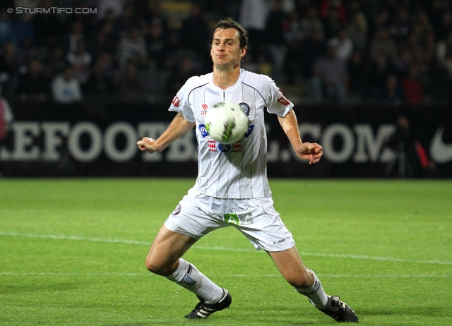 Austria Wien - Sturm Graz
Oesterreichische Fussball Bundesliga, 9. Runde,  FK Austria Wien - SK Sturm Graz, Franz-Horr-Stadion, 24.9.2011. 

Foto zeigt Thomas Burgstaller (Sturm)
