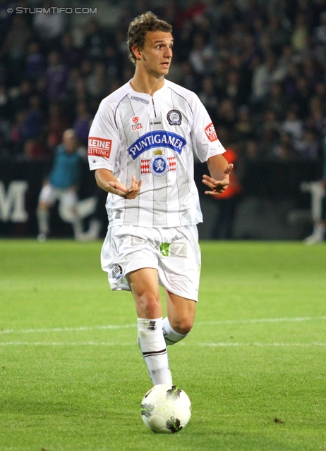 Austria Wien - Sturm Graz
Oesterreichische Fussball Bundesliga, 9. Runde,  FK Austria Wien - SK Sturm Graz, Franz-Horr-Stadion, 24.9.2011. 

Foto zeigt Florian Neuhold (Sturm)
