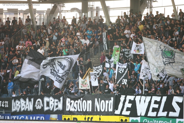 Sturm Graz - Ried
Oesterreichische Fussball Bundesliga, 10. Runde,  SK Sturm Graz - SV Ried, Stadion Liebenau Graz, 2.10.2011. 

Foto zeigt Fans von Sturm
