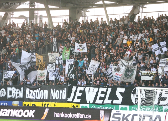 Sturm Graz - Ried
Oesterreichische Fussball Bundesliga, 10. Runde,  SK Sturm Graz - SV Ried, Stadion Liebenau Graz, 2.10.2011. 

Foto zeigt Fans von Sturm
