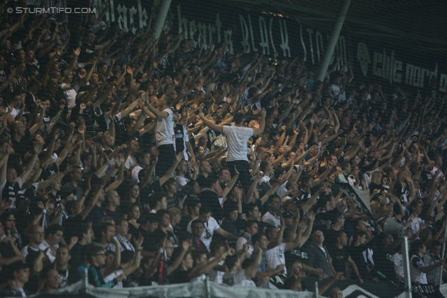 Sturm Graz - Ried
Oesterreichische Fussball Bundesliga, 10. Runde,  SK Sturm Graz - SV Ried, Stadion Liebenau Graz, 2.10.2011. 

Foto zeigt Fans von Sturm
