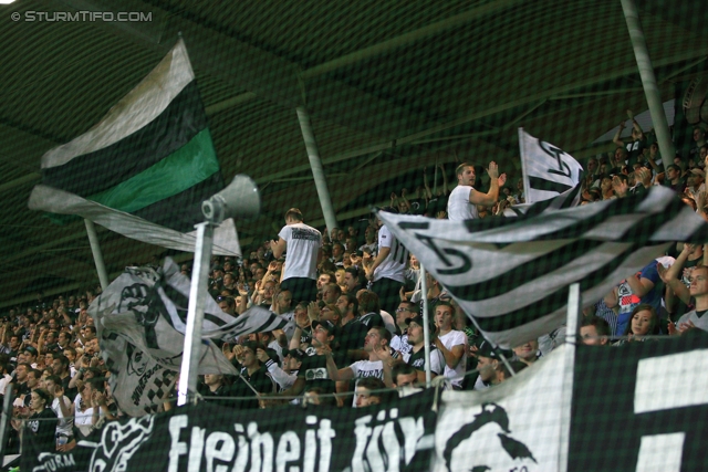 Sturm Graz - Ried
Oesterreichische Fussball Bundesliga, 10. Runde,  SK Sturm Graz - SV Ried, Stadion Liebenau Graz, 2.10.2011. 

Foto zeigt Fans von Sturm
