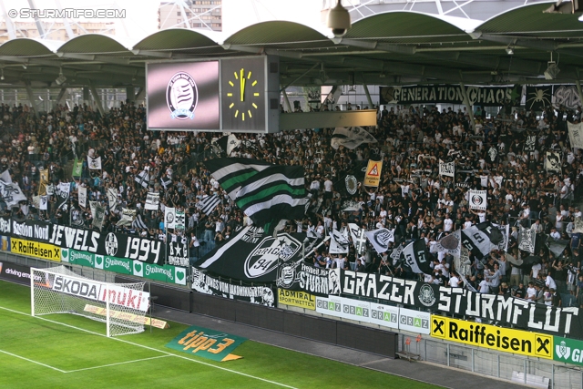 Sturm Graz - Ried
Oesterreichische Fussball Bundesliga, 10. Runde,  SK Sturm Graz - SV Ried, Stadion Liebenau Graz, 2.10.2011. 

Foto zeigt Fans von Sturm
