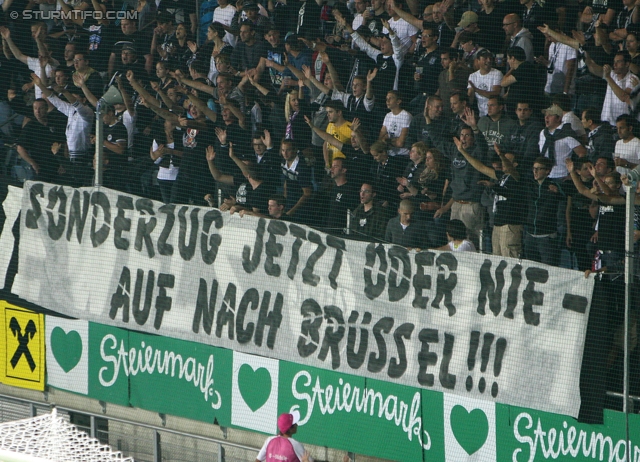 Sturm Graz - Ried
Oesterreichische Fussball Bundesliga, 10. Runde,  SK Sturm Graz - SV Ried, Stadion Liebenau Graz, 2.10.2011. 

Foto zeigt Fans von Sturm
