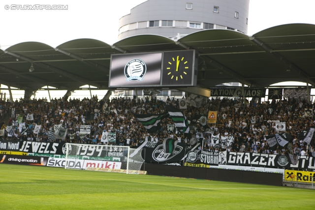 Sturm Graz - Ried
Oesterreichische Fussball Bundesliga, 10. Runde,  SK Sturm Graz - SV Ried, Stadion Liebenau Graz, 2.10.2011. 

Foto zeigt Fans von Sturm
