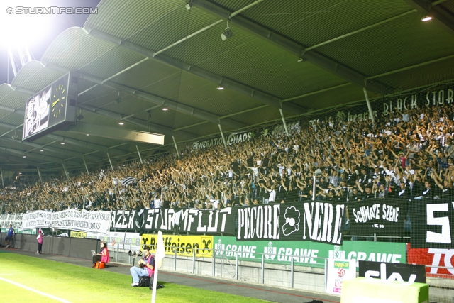 Sturm Graz - Ried
Oesterreichische Fussball Bundesliga, 10. Runde,  SK Sturm Graz - SV Ried, Stadion Liebenau Graz, 2.10.2011. 

Foto zeigt Fans von Sturm
