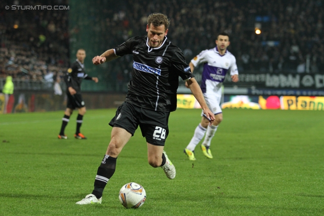 Sturm Graz - Anderlecht
UEFA Europa League Gruppenphase 3. Spieltag, SK Sturm Graz - RSC Anderlecht, Stadion Liebenau Graz, 20.10.2011. 

Foto zeigt Juergen Saeumel (Sturm)
