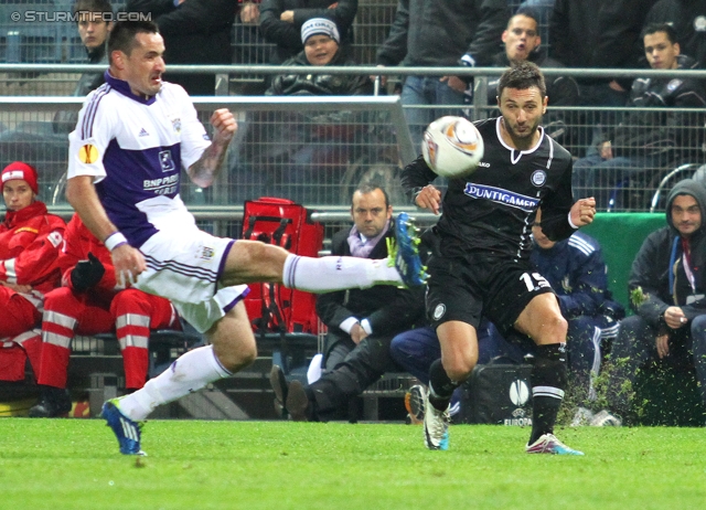 Sturm Graz - Anderlecht
UEFA Europa League Gruppenphase 3. Spieltag, SK Sturm Graz - RSC Anderlecht, Stadion Liebenau Graz, 20.10.2011. 

Foto zeigt Darko Bodul (Sturm)
