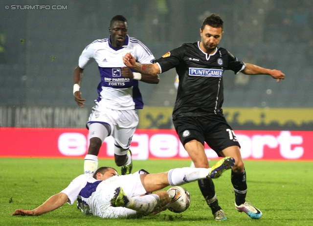 Sturm Graz - Anderlecht
UEFA Europa League Gruppenphase 3. Spieltag, SK Sturm Graz - RSC Anderlecht, Stadion Liebenau Graz, 20.10.2011. 

Foto zeigt Darko Bodul (Sturm)
