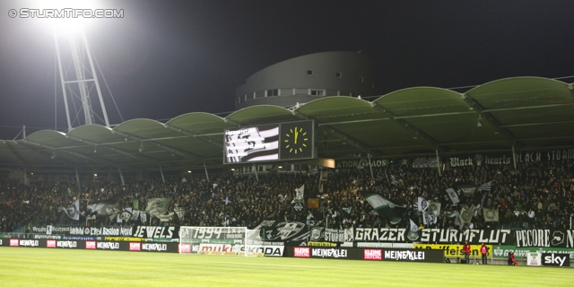 Sturm Graz - RB Salzburg
Oesterreichische Fussball Bundesliga, 12. Runde,  SK Sturm Graz - RB Salzburg, Stadion Liebenau Graz, 23.10.2011. 

Foto zeigt Fans von Sturm
