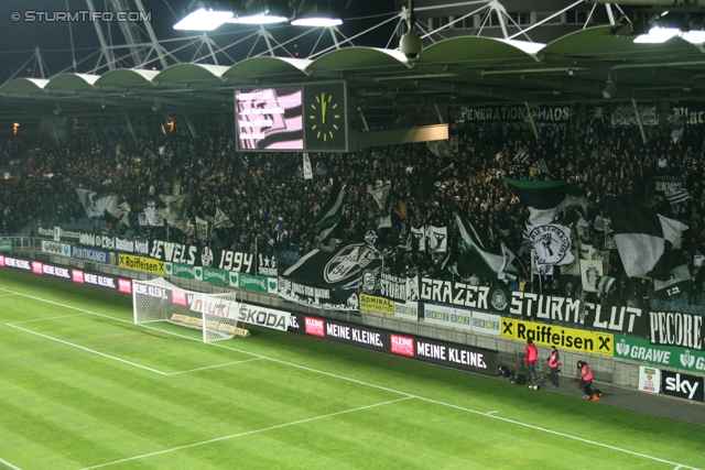 Sturm Graz - RB Salzburg
Oesterreichische Fussball Bundesliga, 12. Runde,  SK Sturm Graz - RB Salzburg, Stadion Liebenau Graz, 23.10.2011. 

Foto zeigt Fans von Sturm
