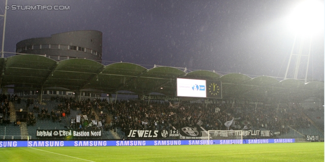 Sturm Graz - Admira
OEFB Cup, Achtelfinale,  SK Sturm Graz -  FC Admira, Stadion Liebenau Graz, 26.10.2011. 

Foto zeigt Fans von Sturm
