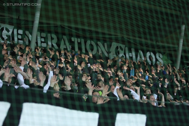 Sturm Graz - Admira
OEFB Cup, Achtelfinale,  SK Sturm Graz -  FC Admira, Stadion Liebenau Graz, 26.10.2011. 

Foto zeigt Fans von Sturm
