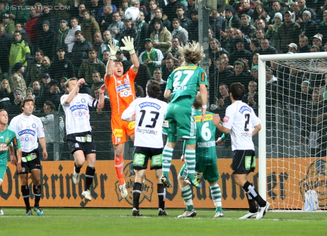 Rapid - Sturm Graz
Oesterreichische Fussball Bundesliga, 13. Runde,  SK Rapid Wien - SK Sturm Graz, Gerhard Hanappi Stadion Wien, 29.10.2011. 

Foto zeigt Joachim Standfest (Sturm), Ferdinand Feldhofer (Sturm) , Silvije Cavlina (Sturm), Thomas Burgstaller (Sturm), Harald Pichler (Rapid), Mario Sonnleitner (Rapid) und Giorgi Popkhadze (Sturm)
