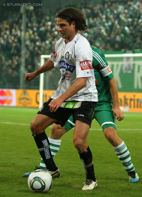 Rapid - Sturm Graz
Oesterreichische Fussball Bundesliga, 13. Runde,  SK Rapid Wien - SK Sturm Graz, Gerhard Hanappi Stadion Wien, 29.10.2011. 

Foto zeigt Imre Szabics (Sturm)
