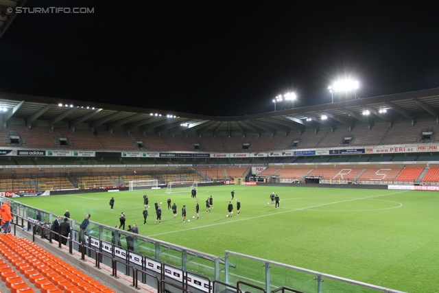 Vorberichte Anderlecht-Sturm
UEFA Europa League Gruppenphase 4. Spieltag,  Vorberichte RSC Anderlecht - SK Sturm Graz, Pressekonferenz und Abschlusstraining, Constant Vanden Stock Stadion Anderlecht, 2.11.2011. 

Foto zeigt eine Innenansicht im Constant Vanden Stock Stadion
