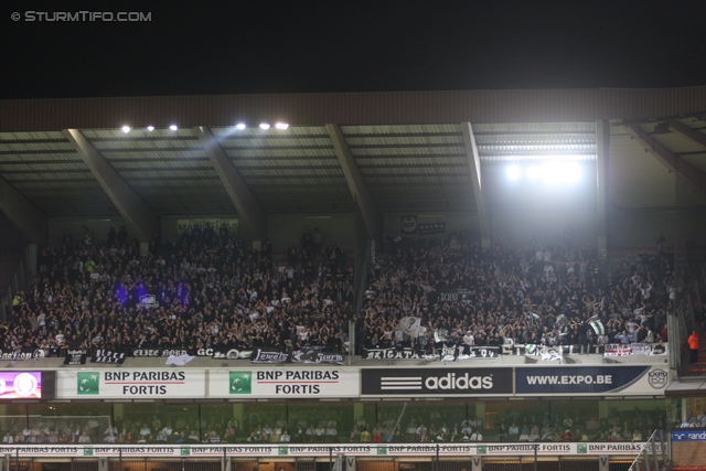 Anderlecht-Sturm
UEFA Europa League Gruppenphase 4. Spieltag, RSC Anderlecht - SK Sturm Graz, Constant Vanden Stock Stadion Anderlecht, 3.11.2011. 

Foto zeigt Fans von Sturm
