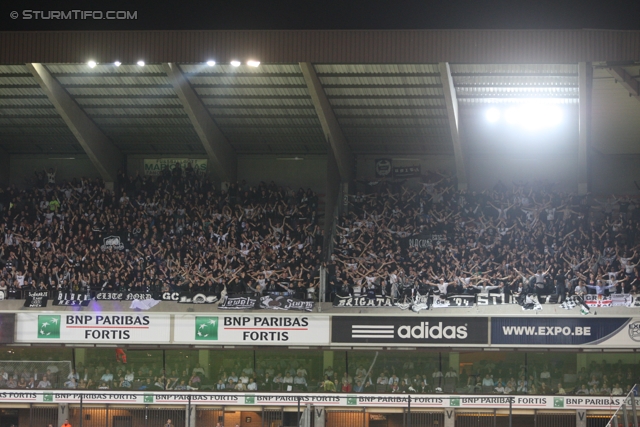 Anderlecht-Sturm
UEFA Europa League Gruppenphase 4. Spieltag, RSC Anderlecht - SK Sturm Graz, Constant Vanden Stock Stadion Anderlecht, 3.11.2011. 

Foto zeigt Fans von Sturm
