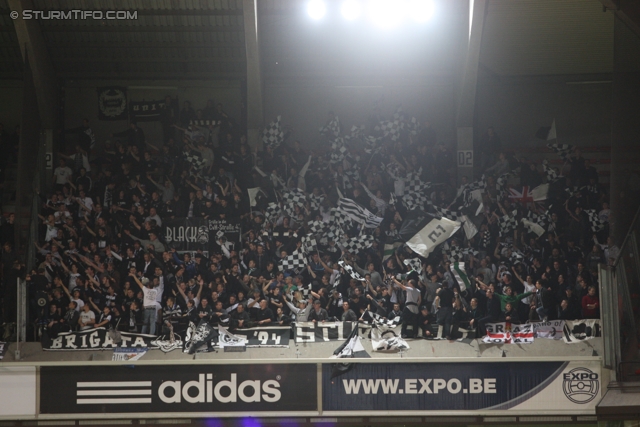 Anderlecht-Sturm
UEFA Europa League Gruppenphase 4. Spieltag, RSC Anderlecht - SK Sturm Graz, Constant Vanden Stock Stadion Anderlecht, 3.11.2011. 

Foto zeigt Fans von Sturm
