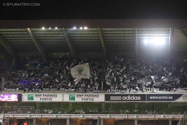 Anderlecht-Sturm
UEFA Europa League Gruppenphase 4. Spieltag, RSC Anderlecht - SK Sturm Graz, Constant Vanden Stock Stadion Anderlecht, 3.11.2011. 

Foto zeigt Fans von Sturm
