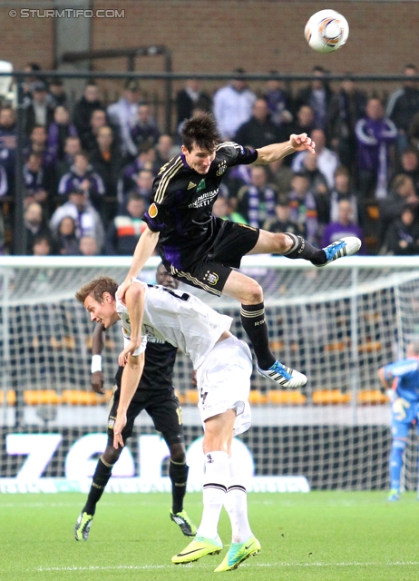 Anderlecht-Sturm
UEFA Europa League Gruppenphase 4. Spieltag, RSC Anderlecht - SK Sturm Graz, Constant Vanden Stock Stadion Anderlecht, 3.11.2011. 

Foto zeigt Roman Kienast (Sturm)
