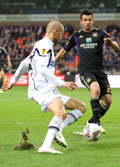 Anderlecht-Sturm
UEFA Europa League Gruppenphase 4. Spieltag, RSC Anderlecht - SK Sturm Graz, Constandt Vanden Stock Stadion Anderlecht, 3.11.2011. 

Foto zeigt Patrick Wolf (Sturm)
