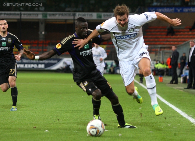 Anderlecht-Sturm
UEFA Europa League Gruppenphase 4. Spieltag, RSC Anderlecht - SK Sturm Graz, Constant Vanden Stock Stadion Anderlecht, 3.11.2011. 

Foto zeigt Roman Kienast (Sturm)
