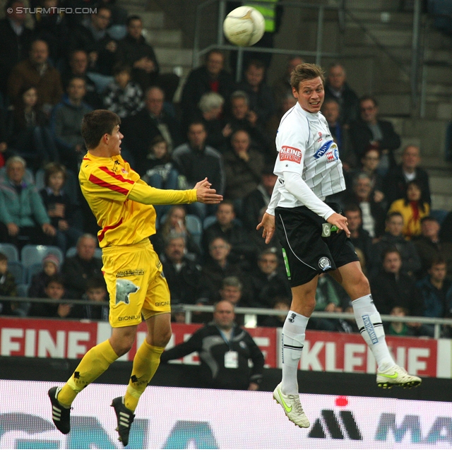 Sturm Graz - Kapfenberg
Oesterreichische Fussball Bundesliga, 14. Runde,  SK Sturm Graz - Kapfenberger SV, Stadion Liebenau Graz, 6.11.2011. 

Foto zeigt Roman Kienast (Sturm)
