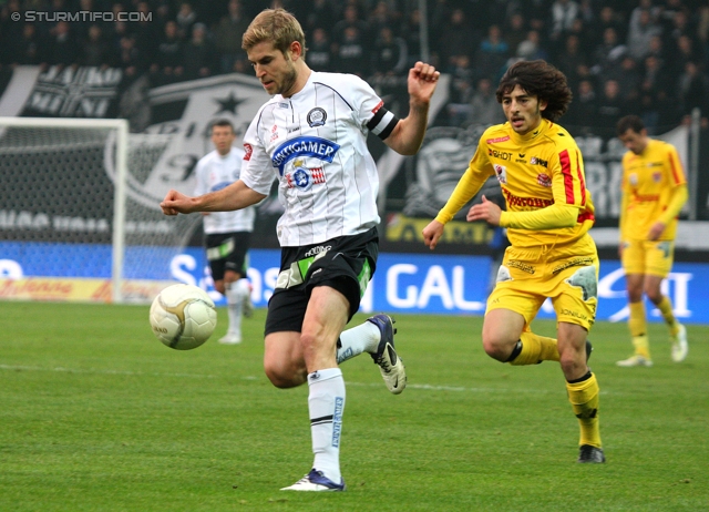 Sturm Graz - Kapfenberg
Oesterreichische Fussball Bundesliga, 14. Runde,  SK Sturm Graz - Kapfenberger SV, Stadion Liebenau Graz, 6.11.2011. 

Foto zeigt Manuel Weber (Sturm)
